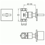Imex Bloque Wall Stop Cock for Hot Water