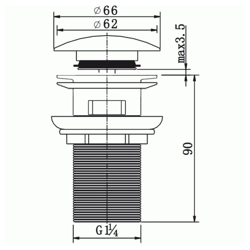 Imex Deluxe Basin Clicker Waste Slotted
