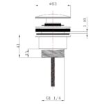Imex Universal Basin Clicker Waste Chrome