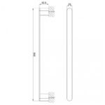 Imex Duro 500mm Towel Bar Brushed Brass