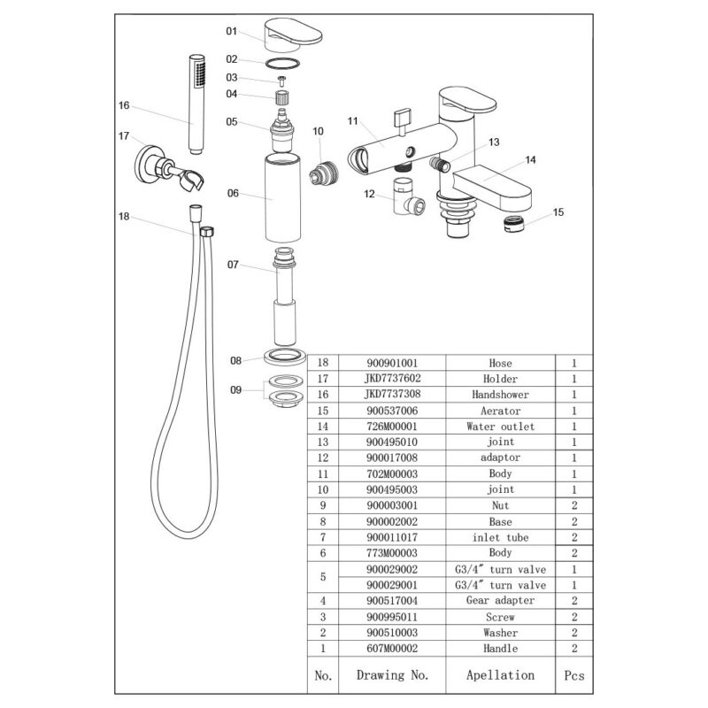 Imex Duro Bath Shower Mixer Tap