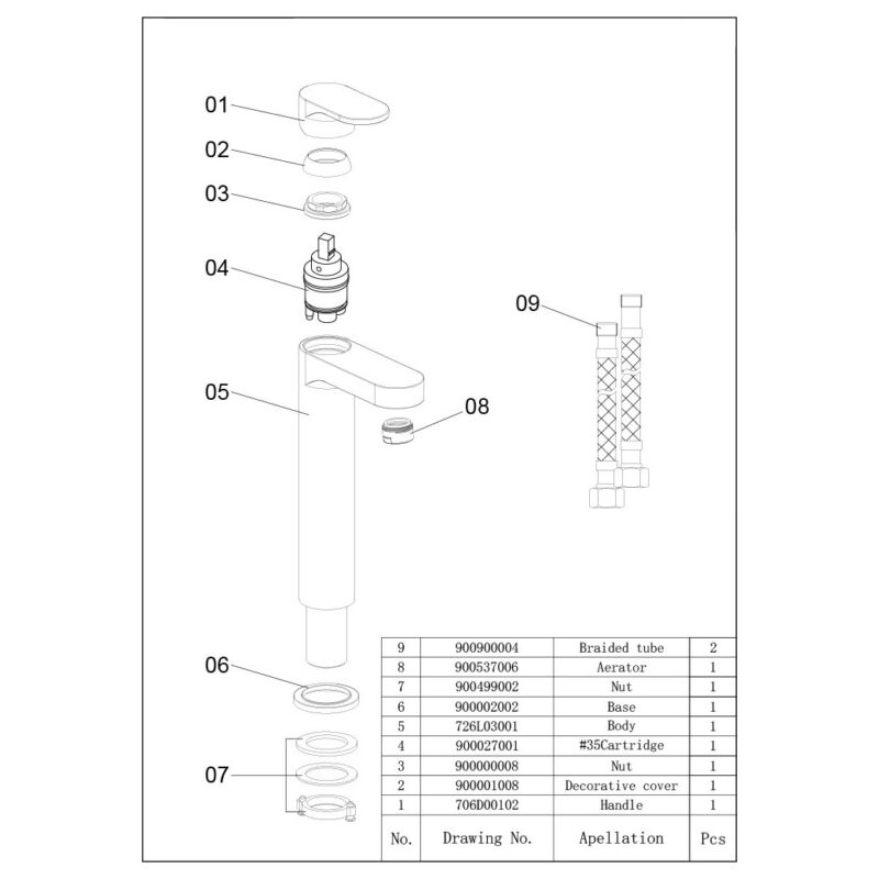 Imex Duro Tall Basin Mixer Tap