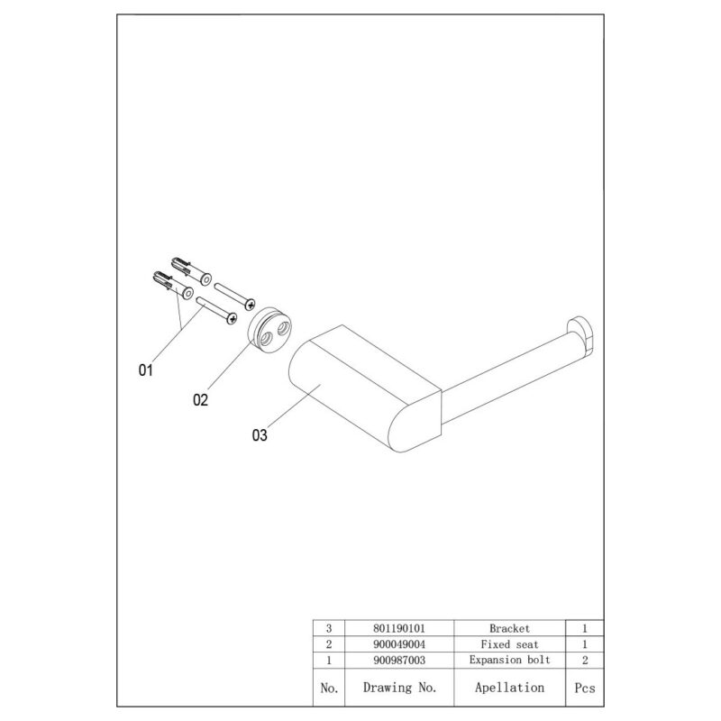 Imex Duro Toilet Roll Holder Matt Black