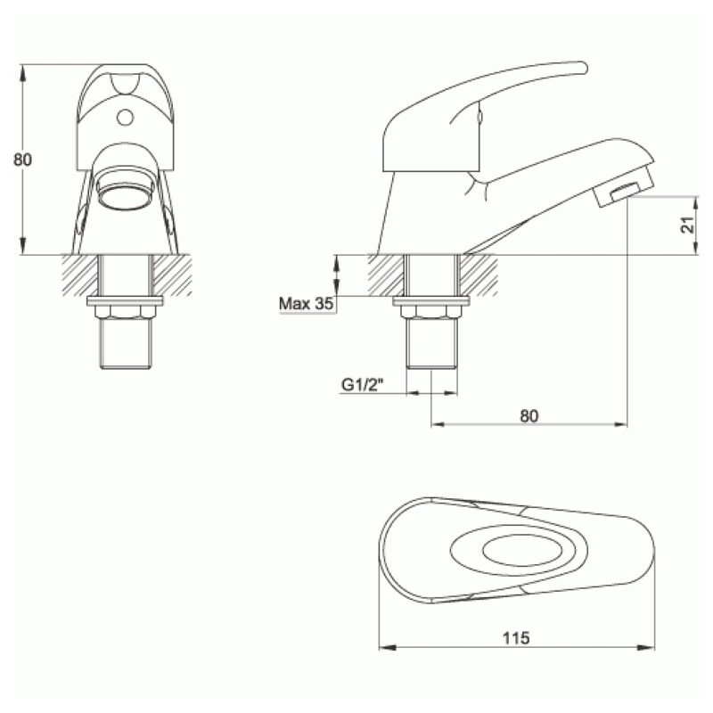 Imex DV8 Basin Taps