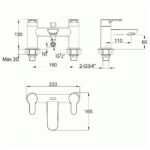 Imex Alma Bath Shower Mixer with Kit