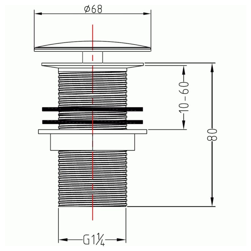 Imex Free Flow Basin Waste Unslotted