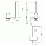 Imex Flite 2 Hole Wall Mounted Basin Mixer Tap Brushed Brass