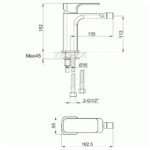 Imex Flite Bidet Mixer Tap Matt Black