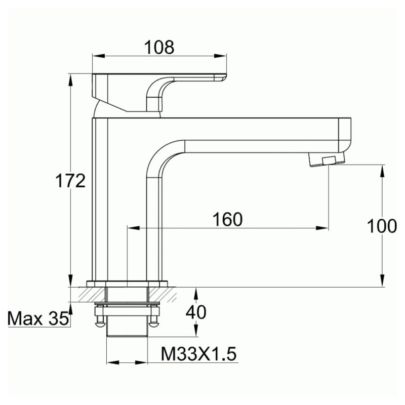 Imex Flite Mono Bath Filler Tap Chrome