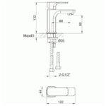 Imex Flite Small Basin Mixer Tap Matt Black