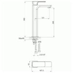 Imex Flite Tall Basin Mixer Tap Matt Black