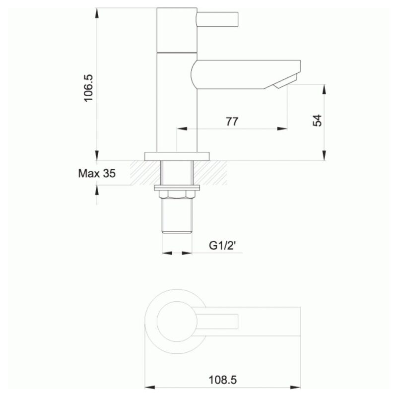 Imex Ivo Basin Pillar Taps
