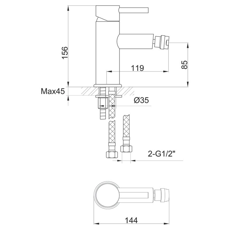 Imex Ivo Bidet Mixer Tap