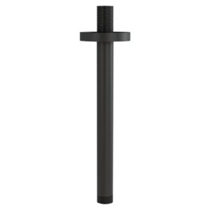 Imex 200mm Matt Black Round Ceiling Mounted Shower Arm