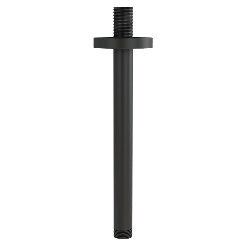 Imex 200mm Matt Black Round Ceiling Mounted Shower Arm Imex 200mm Matt Black Round Ceiling Mounted Shower Arm