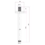 Imex 200mm Matt Black Round Ceiling Mounted Shower Arm
