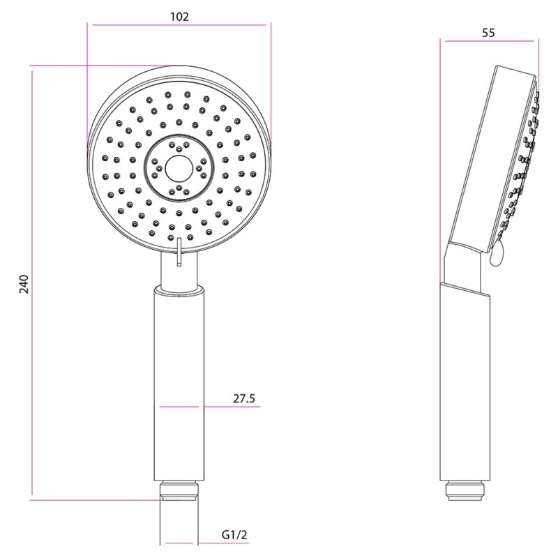 Imex Essence Three Function Shower Handset