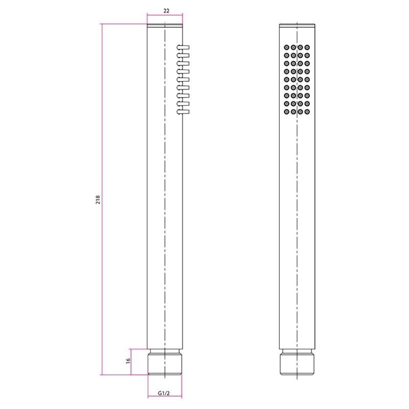 Imex Arco ABS Pencil Shower Handset