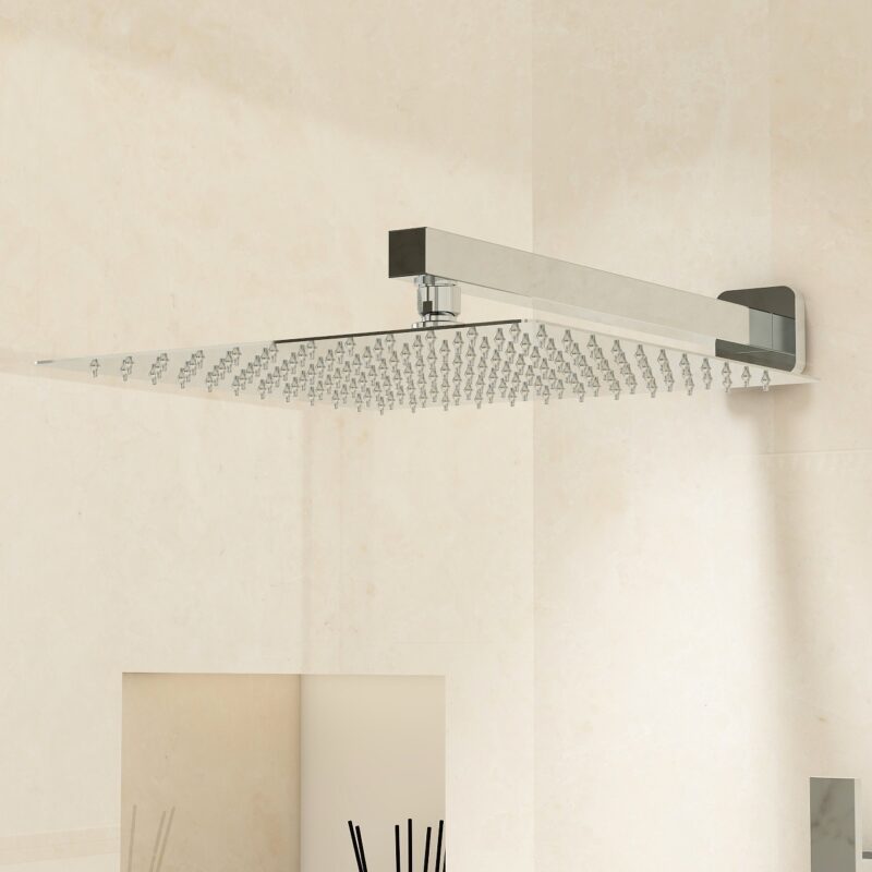 Imex Slimline Polished Stainless Steel Square 300mm Shower Head