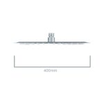 Imex Slimline 400mm Chrome Square Shower Head