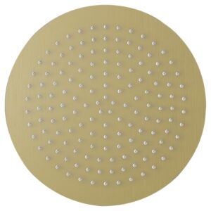 Imex Slimline 400mm Brushed Brass Round Shower Head
