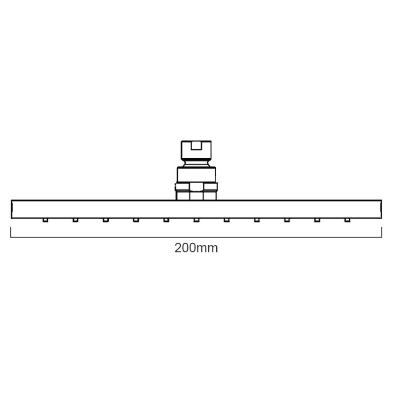 Imex Bloque2 ABS Square Shower Head 200mm