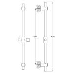 Imex Contemporary Brass Slide Rail Matt Black