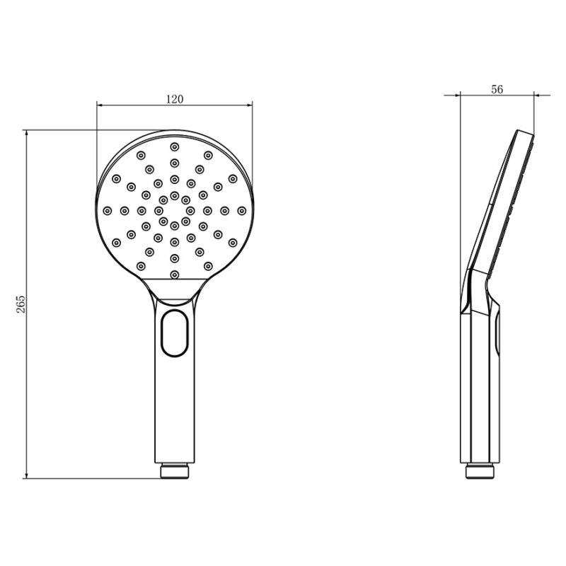 Imex Ravine Multifunction Shower Handset Brushed Brass