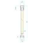 Imex Chrome Plated 7mm Bore Double-Lock Shower Hose 2000mm