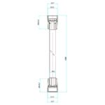 Imex Design Brushed Brass Smooth Shower Hose 1500mm