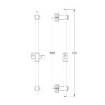 Imex Contemporary Solid Brass Slide Rail Kit Brushed Brass