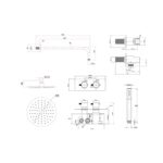Imex Ravine Concealed Shower Set with Fixed Head & Handset Brushed Brass