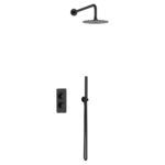 Imex Ravine Concealed Shower Set with Fixed Head & Handset Matt Black