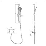 Imex Ravine Cool Touch Thermostatic Bar Shower Set Brushed Brass