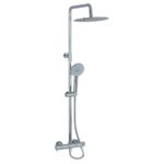 Imex Ravine Shower Set with Riser, Fixed Head & Handset Chrome