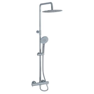 Imex Ravine Shower Set with Riser, Fixed Head & Handset Chrome