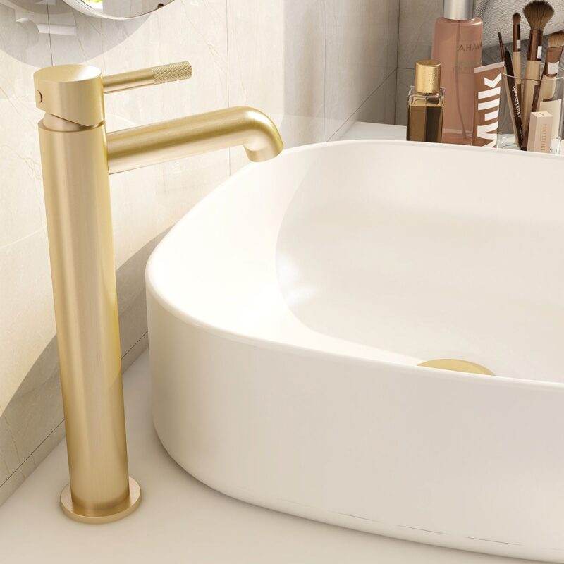 Imex Ravine Tall Basin Mixer Tap Brushed Brass