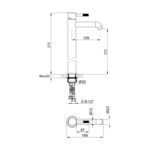 Imex Ravine Tall Basin Mixer Tap Brushed Brass