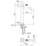 Imex Ravine Tall Basin Mixer Tap Matt Black