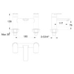 Imex Suburb Bath Filler Tap Brushed Brass