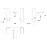 Imex Suburb Bath Shower Mixer Matt Black