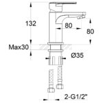 Imex Suburb Cloakroom Basin Mixer Tap Chrome
