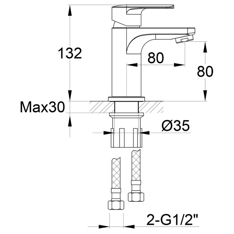 Imex Suburb Cloakroom Basin Mixer Tap Chrome
