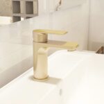 Imex Suburb Small Basin Mixer Tap Brushed Brass
