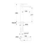 Imex Suburb Tall Basin Mixer Tap Brushed Brass
