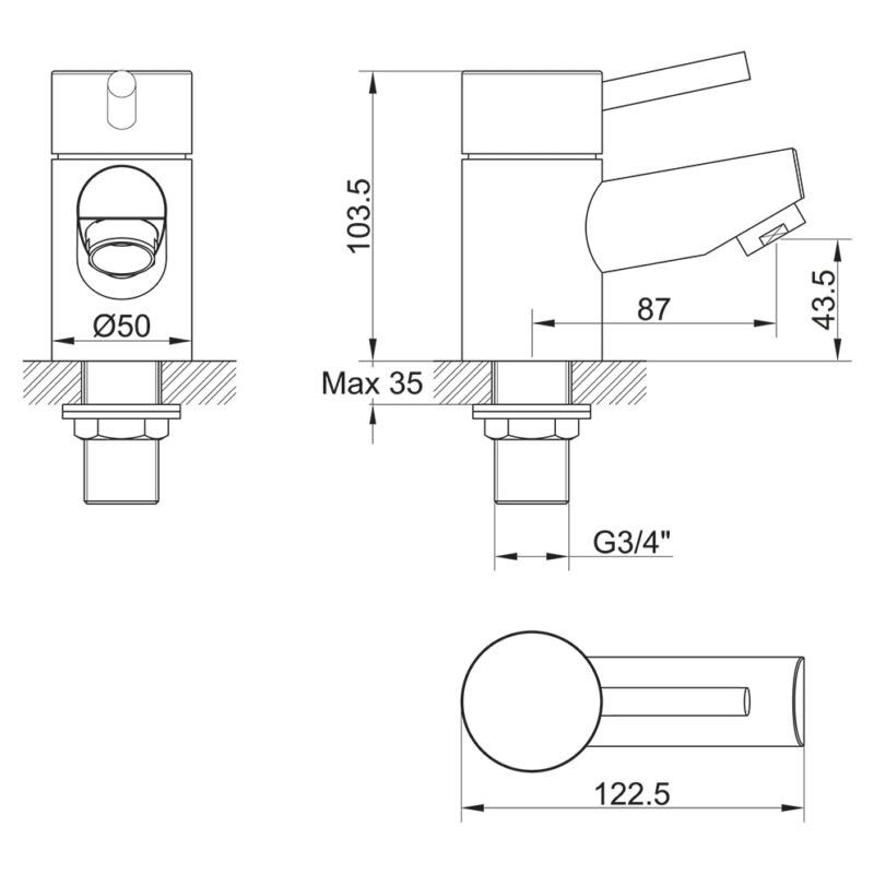 Imex Xcite Bath Pillar Taps