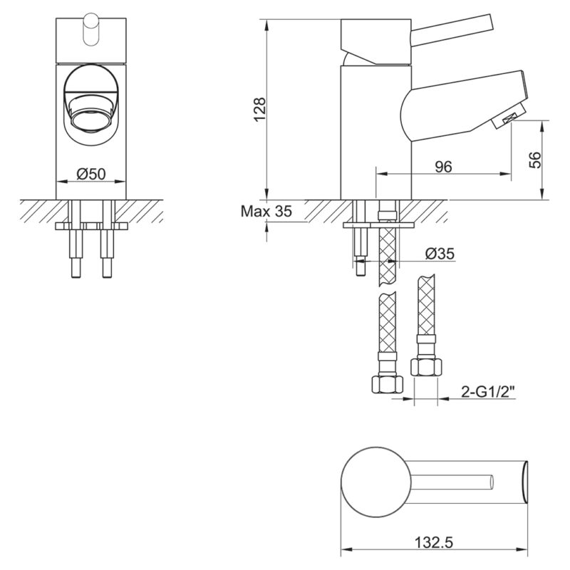 Imex Xcite Single Lever Basin Mixer Tap