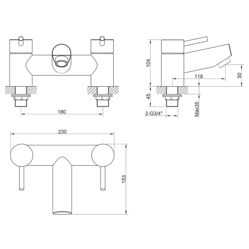 Imex Xcite Bath Filler Tap