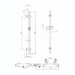 Imex Arco Bar Shower Valve with Slide Rail Kit