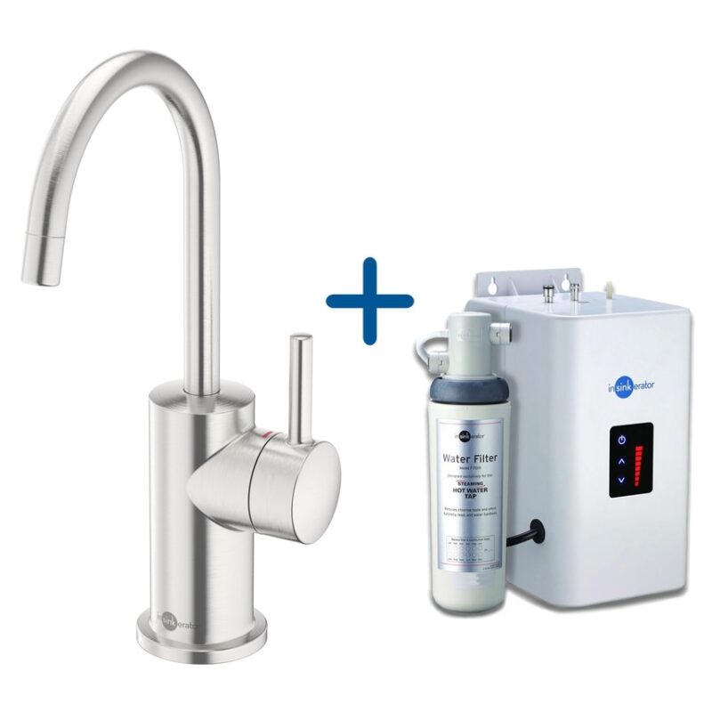 InSinkErator FH3010 Hot Water Tap & Neo Tank Brushed Steel InSinkErator FH3010 Hot Water Tap & Neo Tank Brushed Steel